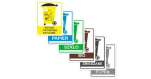 Naklejki dotyczące segregacji śmieci